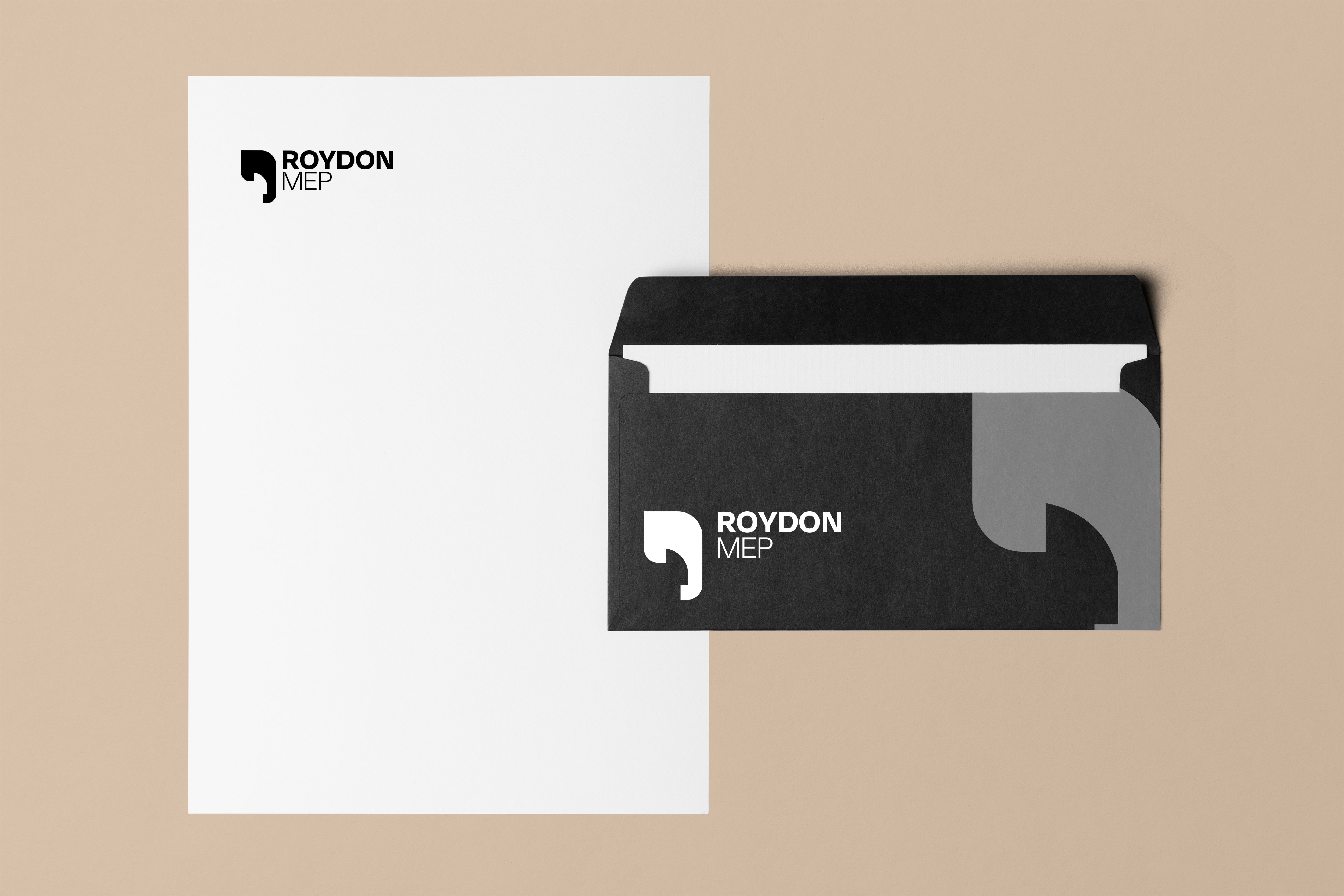 Roydon MEP — letterhead and envelope system