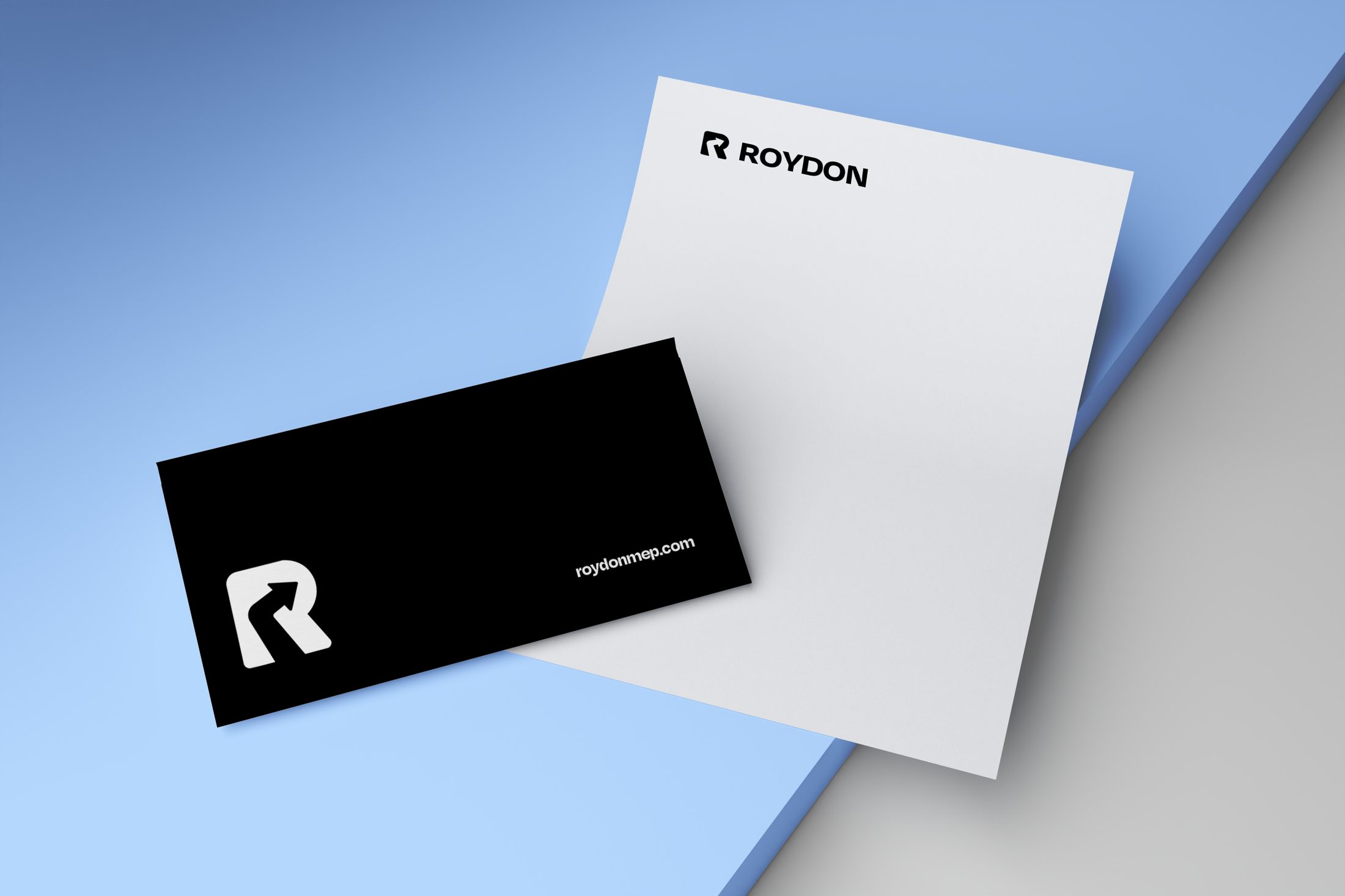Roydon MEP — letterhead and business card system